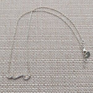 18 Inches Sterling Silver Cubic Zirconia Ocean Waves Necklace A4217